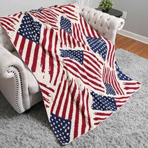American Flag Throw Blanket